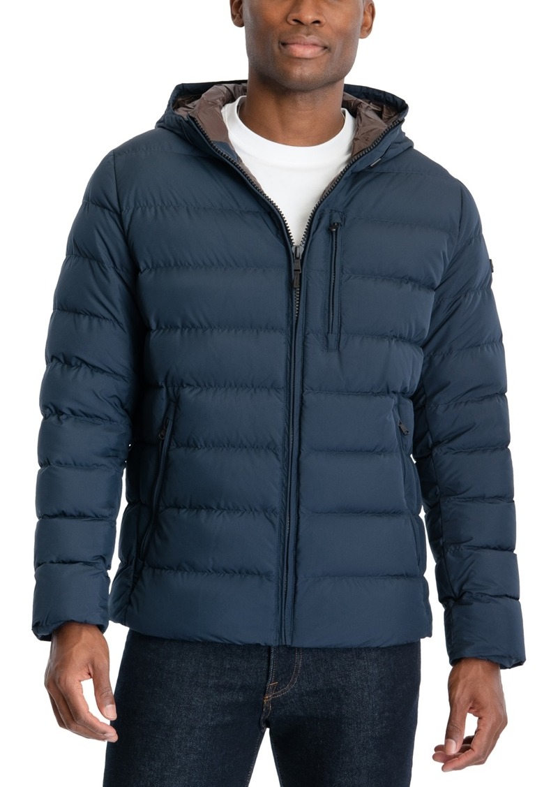 Michael Kors Men's Hooded Puffer Jacket, Created For Macy's - Midnight Blue