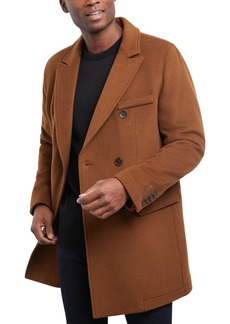 Michael Kors Men's Lunel Wool Blend Double-Breasted Overcoat - Brown