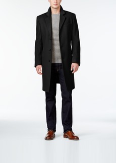 Michael Kors Men's Madison Wool Blend Modern-Fit Overcoat - Black