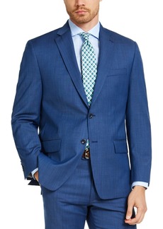 Michael Kors Men's Modern-Fit Airsoft Stretch Suit Jackets - Blue Tic