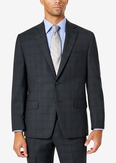 Michael Kors Men's Modern-Fit Airsoft Stretch Wool-Blend Suit Jacket - Blue Plaid
