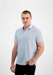 Michael Kors Men's Modern-Fit Stripe Polo - Pastel Blue