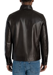 Michael Kors Men's Perforated Faux Leather Hipster Jacket, Created for Macy's - Espresso