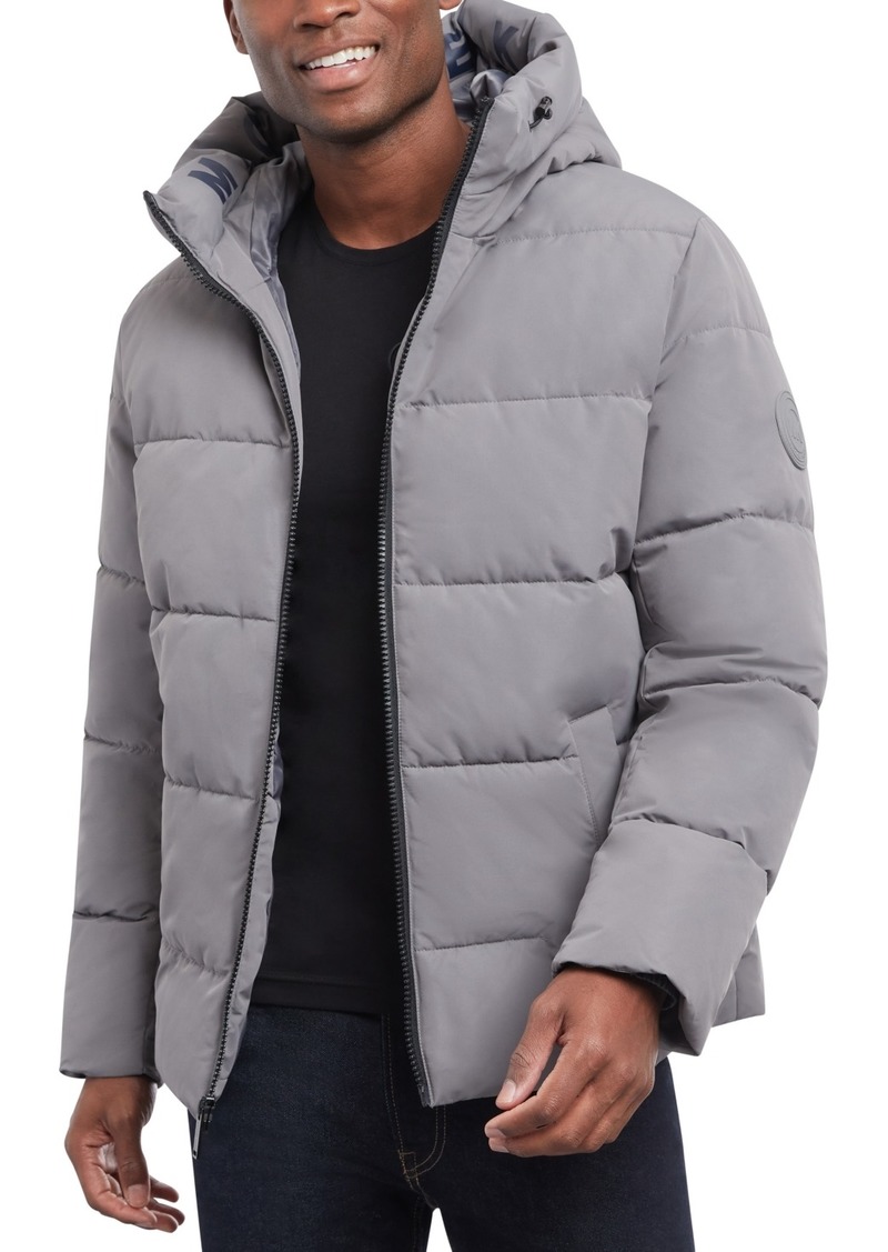 Michael Kors Men's Quilted Hooded Puffer Jacket - Gunmetal