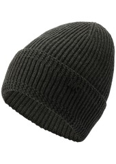 Michael Kors Men's Racked Ribbed Cuffed Logo Hat - Charcoal