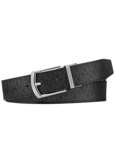 Michael Kors Men's Signature Leather Belt - Black