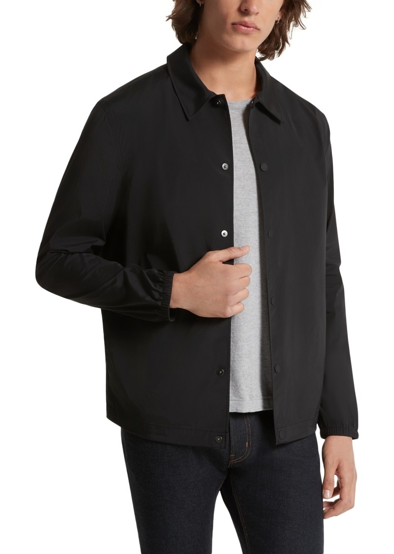 Michael Kors Men's Snap-Front Nylon Shirt Jacket - Black