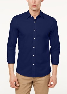 Michael Kors Men's Stretch Button-Front Shirt - Midnight