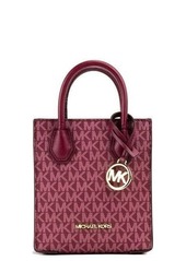 Michael Kors Mercer XS Mulberry Signature PVC North South Shopper Crossbody Women's Bag
