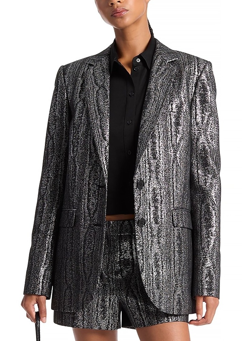 Michael Kors Metallic Print Blazer