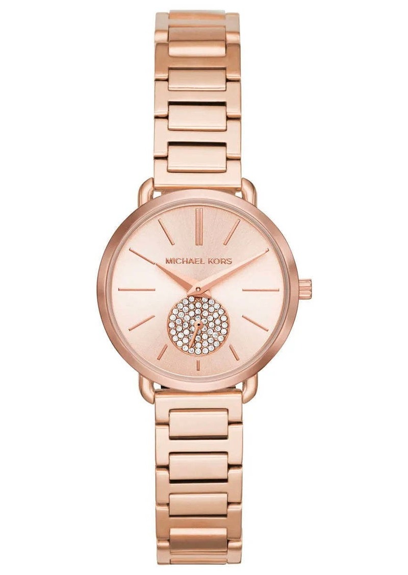 Michael Kors Portia MK3839 Women's Rose Gold-Tone Quartz 28mm Watch