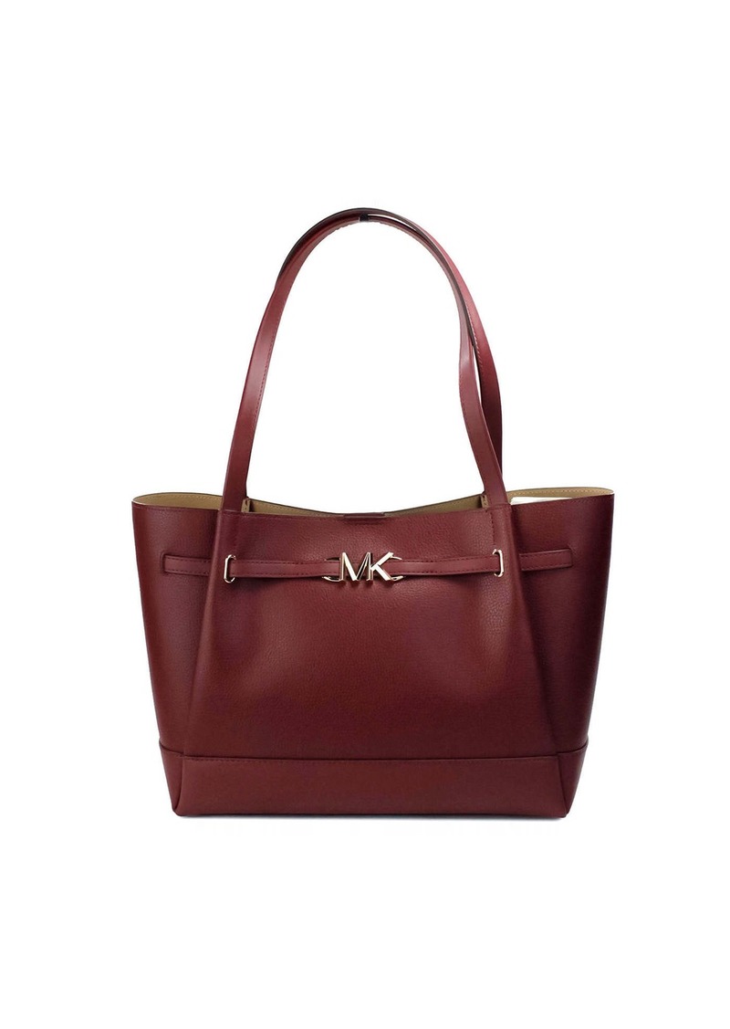 Michael Kors Reed Large Cherry Leather Belted Tote Shoulder Bag Women's Purse