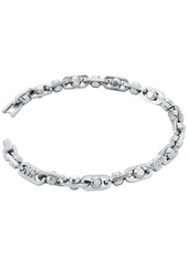 Michael Kors Rhodium-Plated Brass Astor Link Unisex Chain Bracelet - Silver