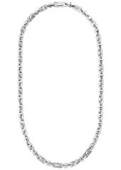 Michael Kors Rhodium-Plated Brass Astor Link Unisex Chain Necklace - Silver