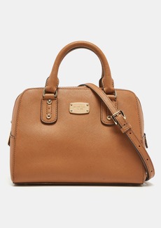 Michael Kors Saffiano Leather Logo Satchel