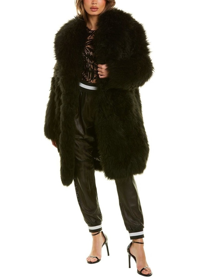 Michael Kors Sequined Goat Fur Coat