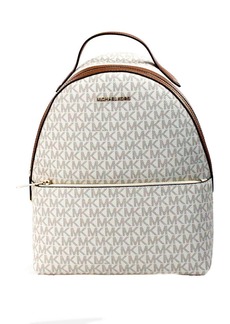 Michael Kors Sheila Medium ivory Signature PVC Front Pocket Backpack Women's Bag