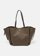 Michael Kors Signature Coated Canvas And Leather Freya Tote