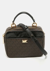 Michael Kors Signature Coated Canvas And Leather Top Handle Bag