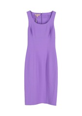 Michael Kors Sleeveless Shift Dress in Purple Wool
