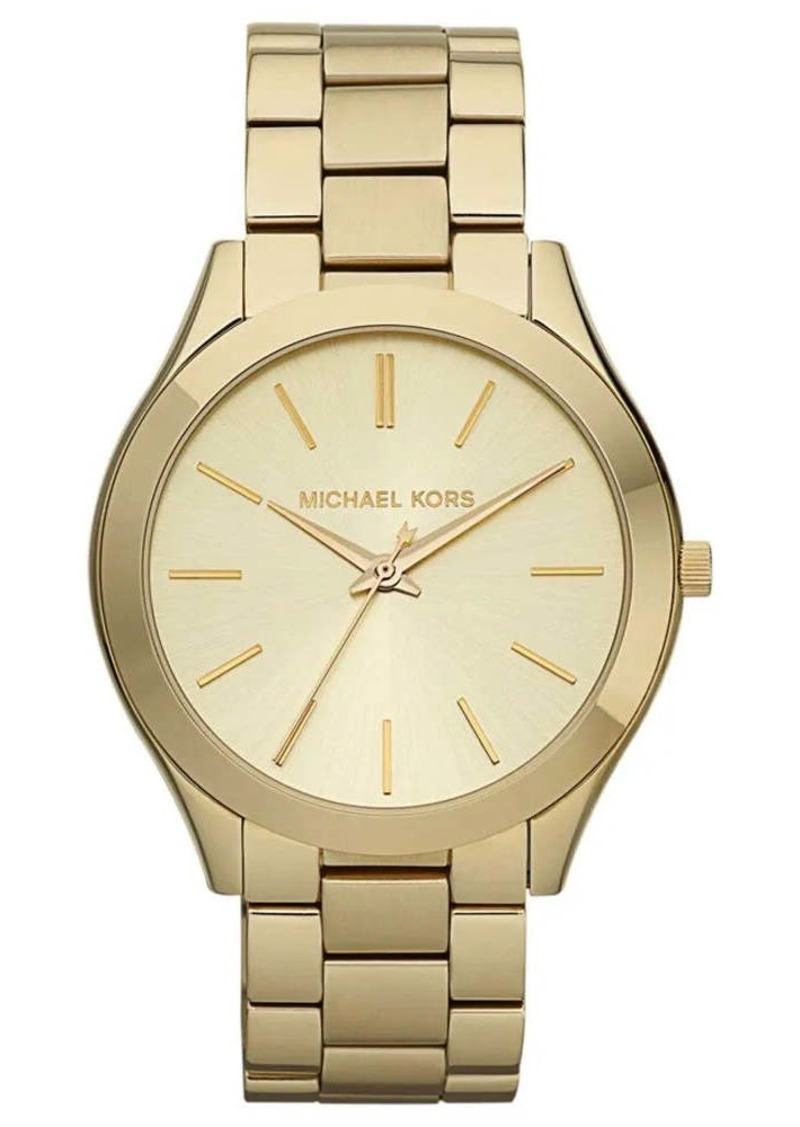 Michael Kors Slim Runway MK3179 Women's Gold-Tone Quartz 42mm Watch