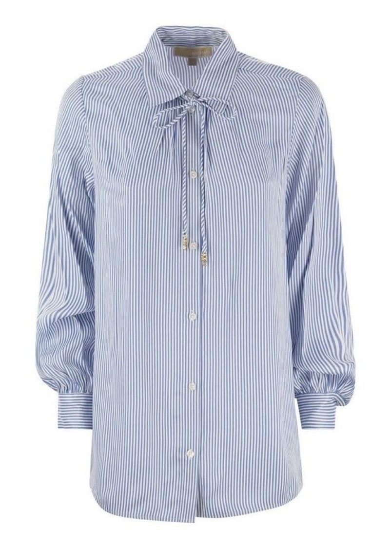 MICHAEL KORS Striped viscose shirt with front fastening