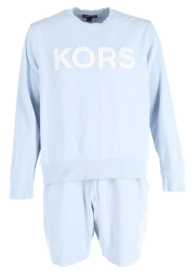 Michael Kors Sweatshirt and Shorts Set in Light Blue Cotton