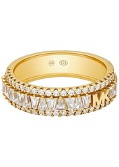 Michael Kors Tapered Baguette and Pave Band Ring - Rose Gold