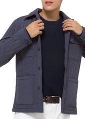 Michael Kors Vertical Quilted Water Repellent Shirt Jacket 