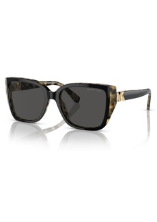 Michael Kors Women's Acadia Sunglasses MK2199 - Bi-layer Black, Amber Tortoise