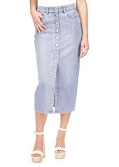 Michael Kors Women's Button-Front Denim Midi Skirt - Sky Haze W