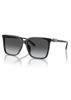 Michael Kors Women's Canberra Polarized Sunglasses, Gradient MK2197 - Black