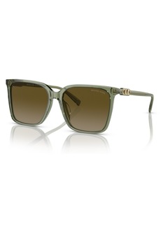 Michael Kors Women's Canberra Sunglasses, Gradient MK2197 - Green Transparent