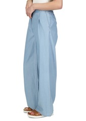 Michael Kors Women's Chambray Pleated Wide-Leg Pants - Skybluewas