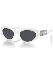 Michael Kors Women's Empire Oval Sunglasses, MK2192 - Optic White