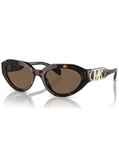 Michael Kors Women's Empire Oval Sunglasses, MK2192 - Amber Tortoise
