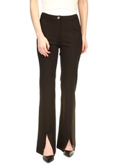 Michael Kors Women's High-Rise Split-Front Pants - Black