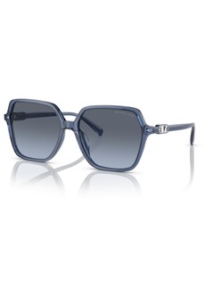 Michael Kors Women's Jasper Sunglasses, Gradient MK2196 - Blue Transparent