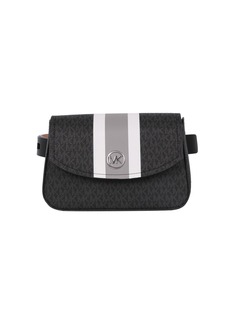 Michael Kors Women's Logo belt bag with stripe - Black