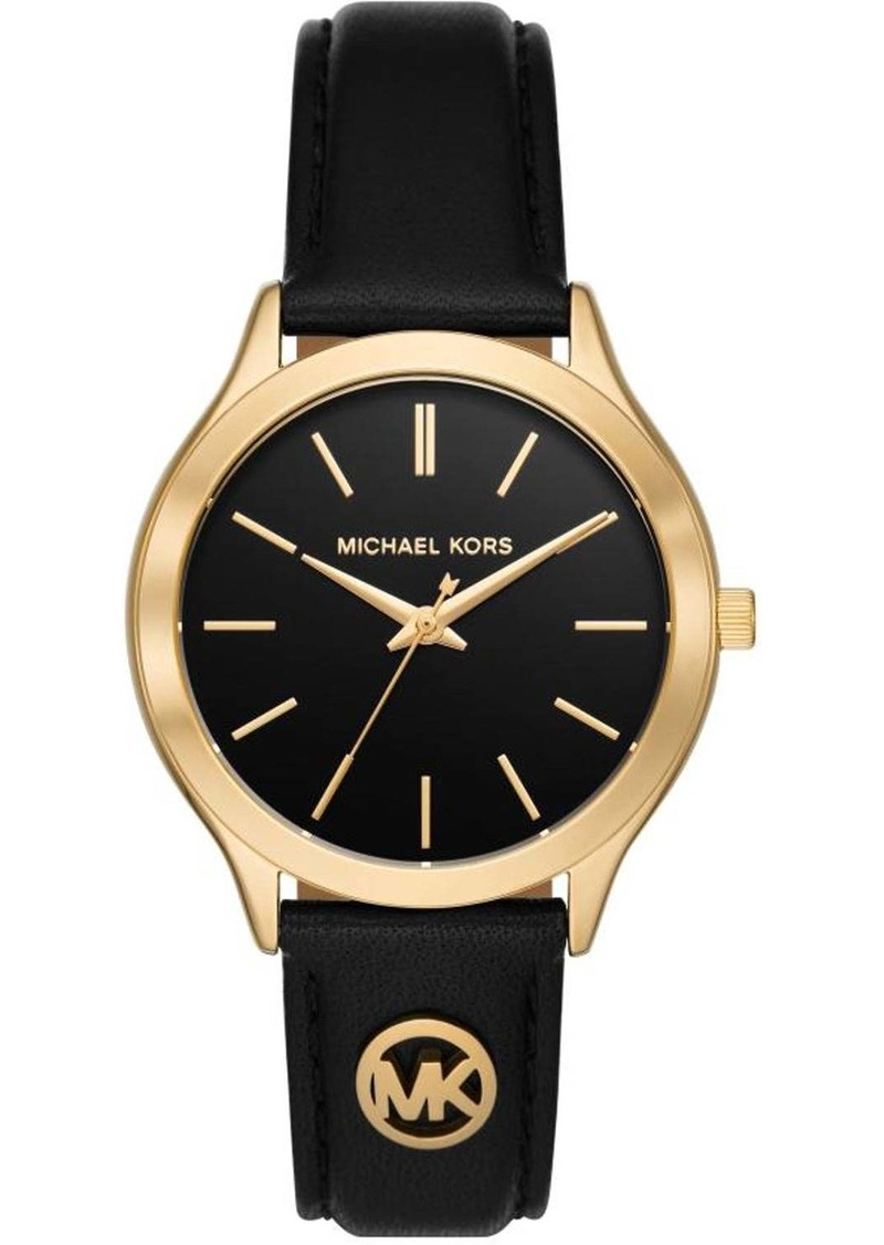 Michael Kors Women's Slim Runway Black Dial Watch