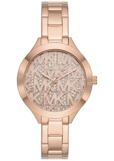 Michael Kors Women's Slim Runway Rose Gold Dial Watch