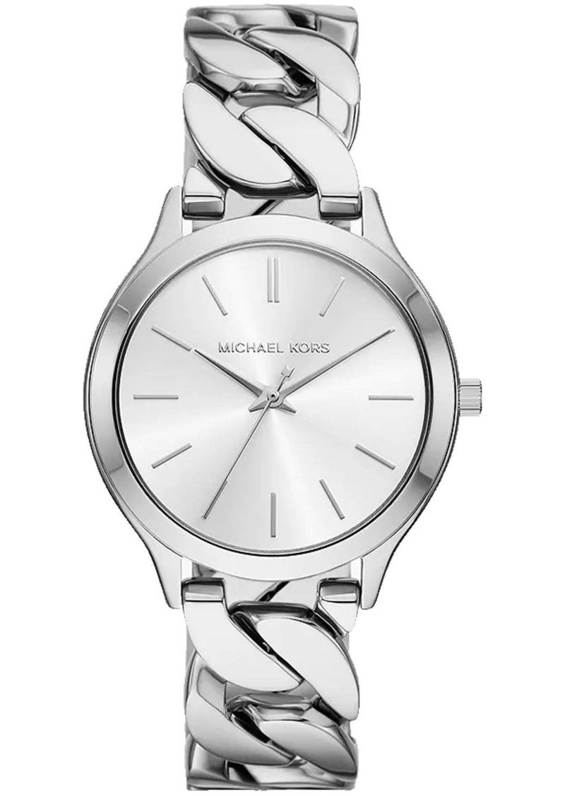 Michael Kors Women's Slim Runway White Dial Watch