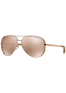 Michael Kors Women's Sunglasses, MK5004 Chelsea - PINK GOLD/GOLD MIRROR