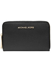 Michael Michael Kors Jet Set Small Zip Around Card Case - Black/Gold