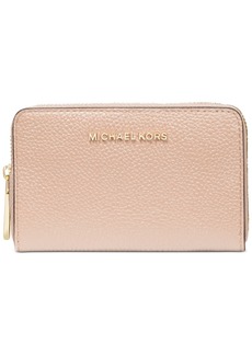 Michael Michael Kors Jet Set Small Zip Around Card Case - Soft Pink/Gold