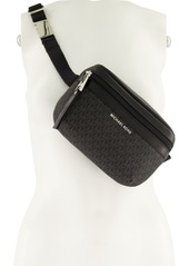 Michael Michael Kors Logo Fanny Pack, Created for Macy's - Black Logo/Silver