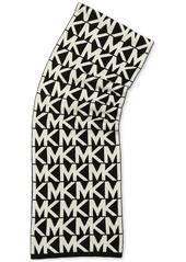 Michael Michael Kors Major Mk Repeating Logo Knit Scarf - Dark Camel