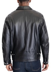 Michael Michael Kors Men's James Dean Leather Jacket, Created for Macy's - Black