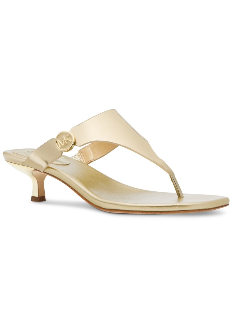 Michael Michael Kors Mmk Lucinda Kitten-Heel Sandals - Pale Gold