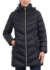 Michael Michael Kors Women's Hooded Packable Down Puffer Coat, Created for Macy's - Dark Emerald